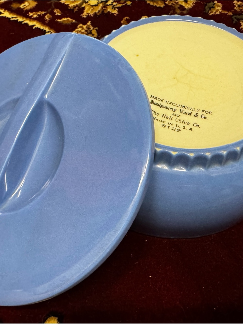 Hall China Light Blue Covered Dish - Exclusive